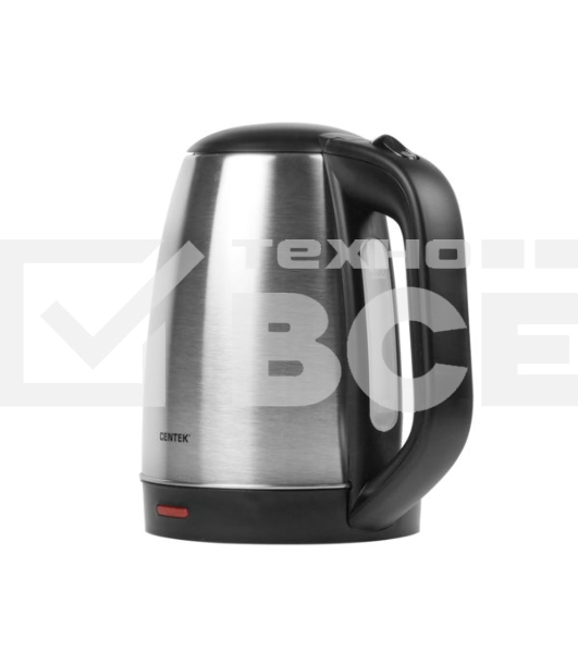 Чайник Centek CT-1070 матовый черный/серебристый 1.5л