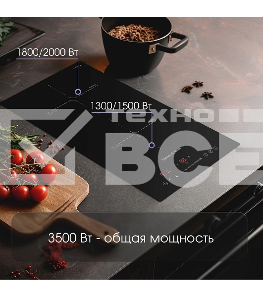 Индукционная варочная панель Zigmund & Shtain CI 60.3 B черный