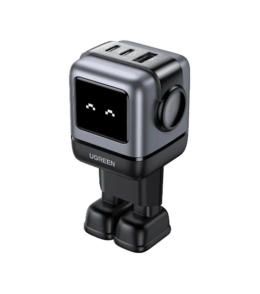 Сетевое зарядное устройство Nexode Robot 65Вт 2xUSB-C, 1xUSB-A, GaN Gray (25685B)