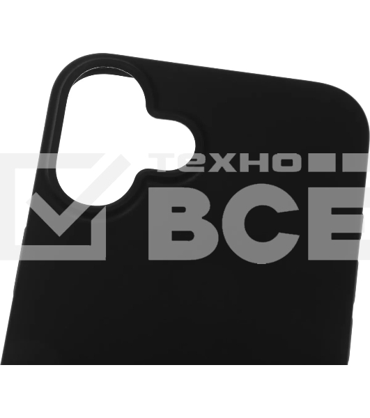 Чехол (клип-кейс) BoraSCO для Apple iPhone 16 Plus Silicone Case черный (73521)