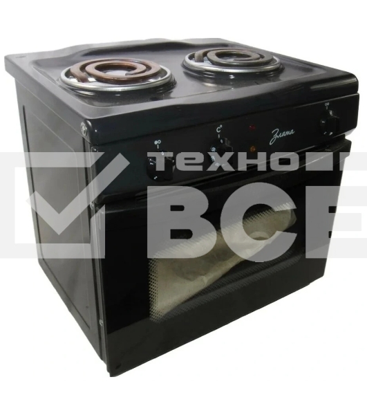 Плита электрическая Злата 231Т черный, конфорок 2 шт, духовка 25 л, 43 см x 47 см x 50 см