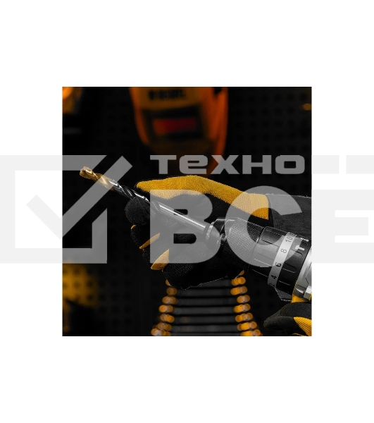 Сверло спиральное по металлу Denzel 10 x 133мм, Р6М5, Golden Tip, многогранная заточка