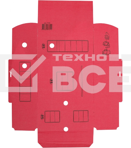 Короб архивный Silwerhof 1914769 микрогофрокартон корешок 150мм, красный (упаковка: 3шт)