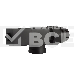 Набор дизайн-вентилей CUBE, осевой черный 1/2