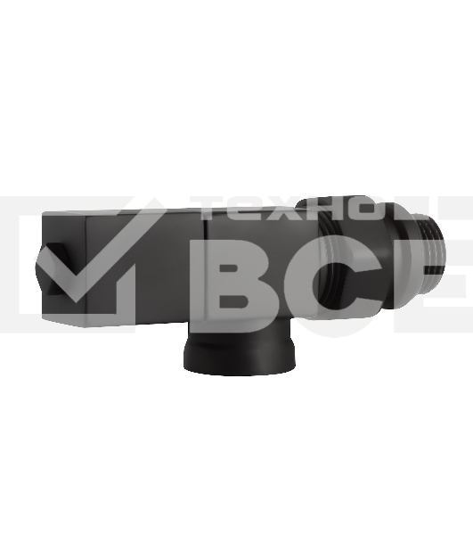 Набор дизайн-вентилей CUBE, осевой черный 1/2