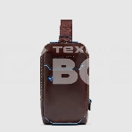 Рюкзак слинг мужской Piquadro Blue Square CA6898B2/MO красное дерево кожа, фото 1