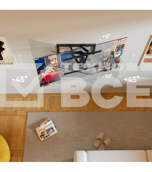 Кронштейн для телевизора ONKRON SM6 32'-90' наклонно-поворотный, черный