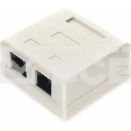 Розетка Cablexpert NA218 RJ-45 кат.6 внешняя 2 порта, 110&Krone, фото 1