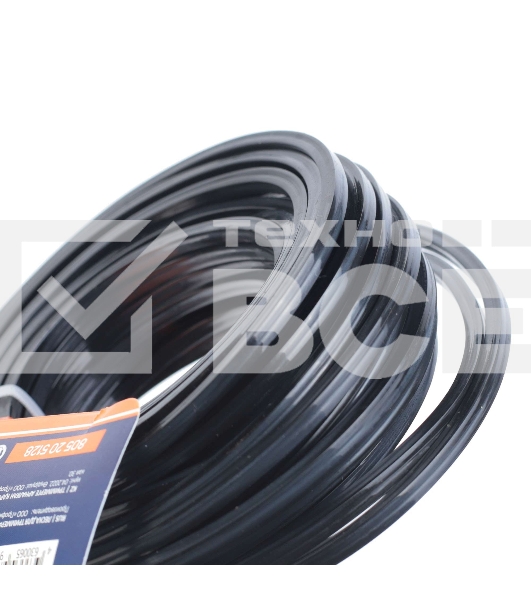 Леска PATRIOT D 4,0 мм L 12 м (квадрат, черный) 400-12-5, картонный подвес