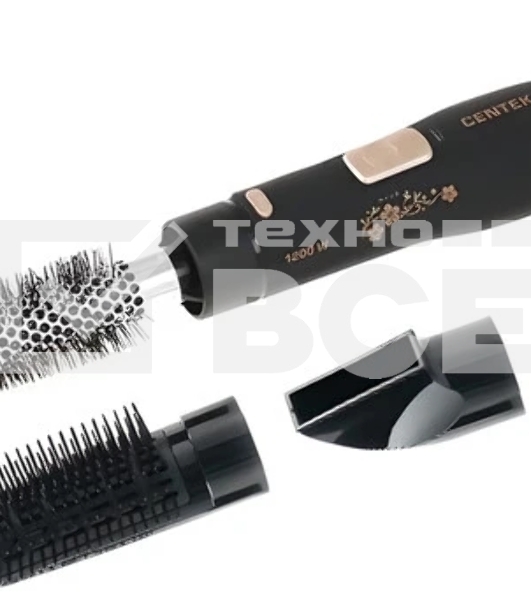 Фен-щётка Centek CT-2059 черный/золотистый, 1200 Вт, 25 мм