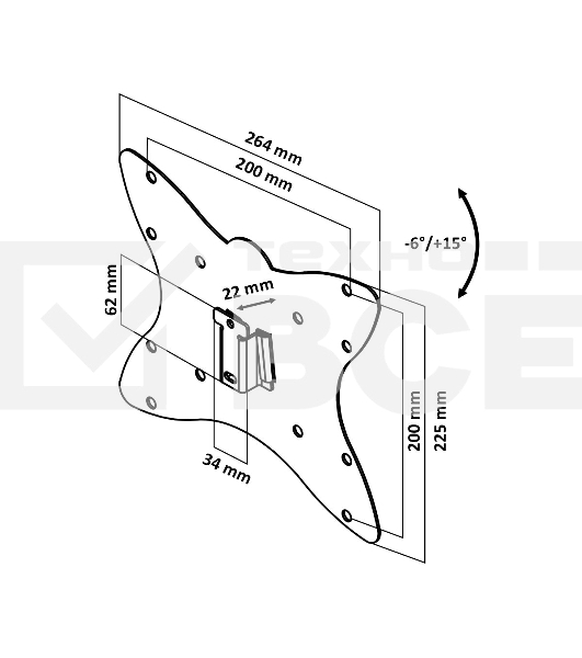 Кронштейн LE'STER LST-201.01 ТВ 10
