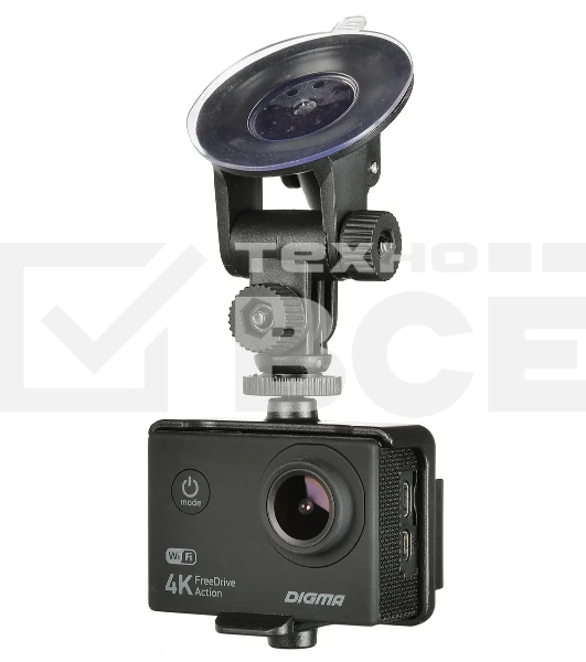 Видеорегистратор Digma FreeDrive Action 4K WiFi черный 8Mpix 2160x3840 2160p 140гр.