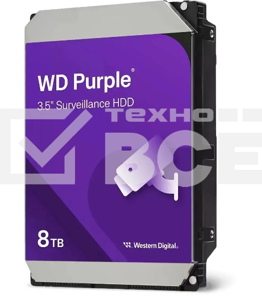 Жесткий диск Western Digital  8TB Purple (WD85PURZ) {Serial ATA III, 5640- rpm, 256Mb, 3.5