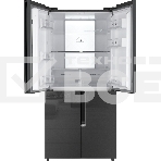 Холодильник Weissgauff WCD 450 INOX GLASS нержавеющая сталь трехкамерный side-by-side 286/141л морозилка снизу, фото16