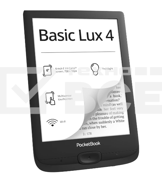 Электронная книга PocketBook 618 Basic Lux Ink Black (PB618-P-WW)