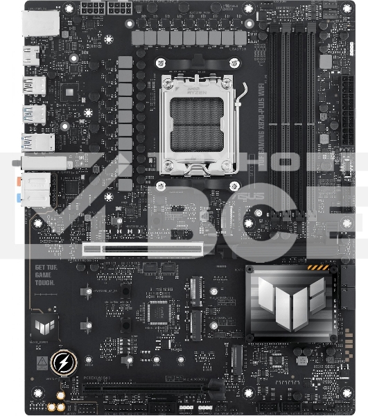 Материнская плата ASUS TUF GAMING X870-PLUS WIFI, AM5, AMD X870, 4xDDR5, 2xSATA, 4xM.2, 1xPCIe 5.0 x16, 1xPCIe 4.0 x4, 1xHDMI, 1xUSB-C 3.2 Gen 2, 1xUSB-C 3.2 Gen 2x2, 2xUSB-C 4.0, 1x 2.5Gb LAN, 1xUSB-A 2.0, 3xUSB-A 3.2 Gen 2, 4xUSB-A 3.2 Gen 1, 5x3.5 мм, 