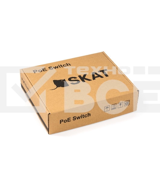 Коммутатор SKAT PoE-4E-1G PoE Plus 65Вт порты: 4-Ethernet 1-Uplink