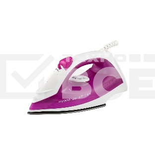 Утюг HOMESTAR HS-4007 1800 Вт, пар, спрей, самоочистка, тефлоновая подошва, белый/фиолетовый