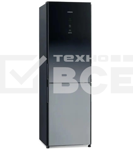Холодильник Hitachi R-BG410PUC6X XGR серый двухкамерный 215/105л морозилка снизу, No Frost