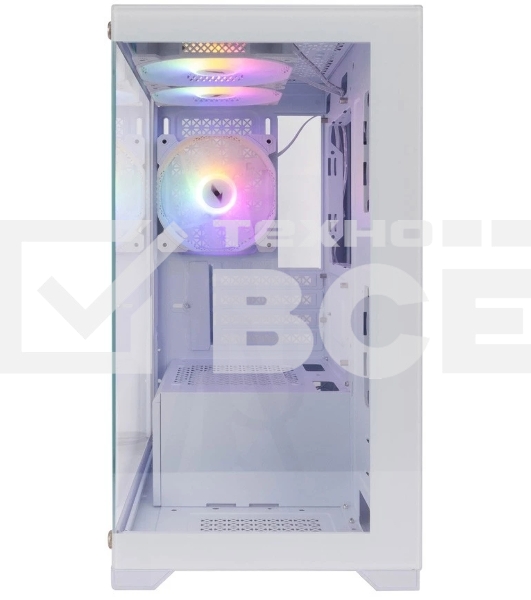 Компьютерный корпус 1STPLAYER MIKU Mi2 White / mATX / 3x120mm LED fans / Mi2-WH-3F1-W
