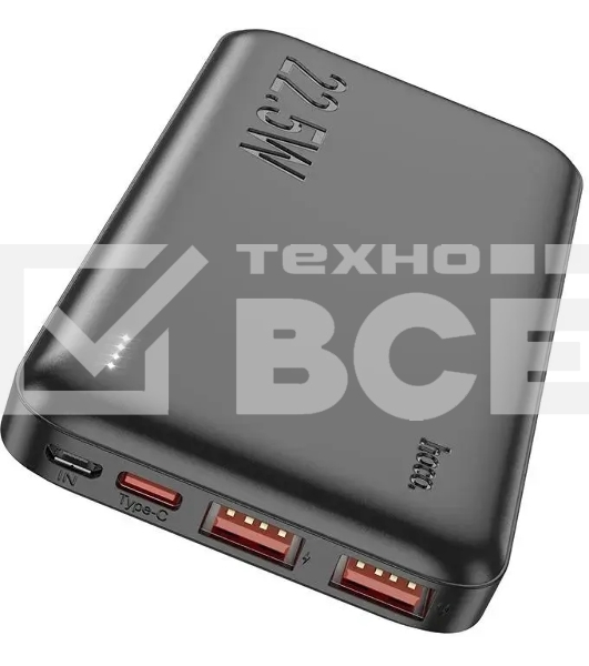 Портативный аккумулятор Hoco J101 Astute 10000mAh QC3.0/PD3.0 22.5W 5A 2xUSB-A/USB-C черный