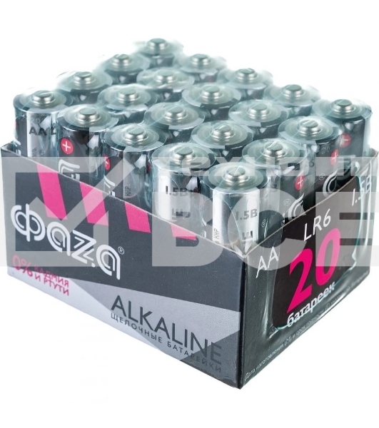 Элемент питания LR 6 (AA) алкалиновая, уп. 20 шт. ФАZА Alkaline Pack-20