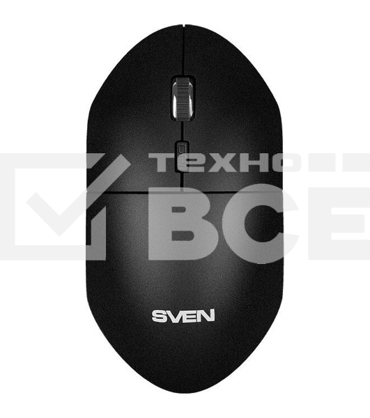 Мышь беспроводная SVEN RX-515SW черный, 1600 dpi, радиоканал, USB, кнопки - 4