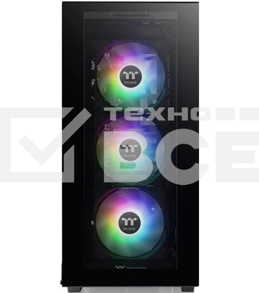 Компьютерный корпус Thermaltake Divider 300 TG ARGb черный без БП ATX 2x120мм 2xUSB 3.0 audio front door bott PSU