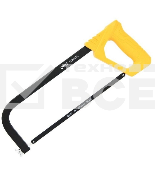 Ножовка по металлу, дереву, пластику Deli DL353212 300мм, пильное полотно из стали 65Mn, пластиковая ручка