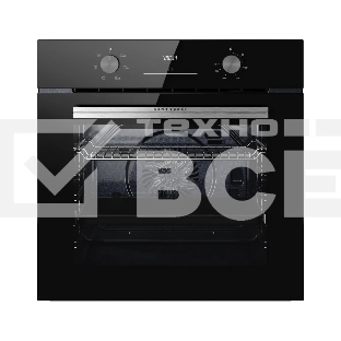 Духовой шкаф Kuppersberg HO 606 X line, High-Tech, 78 л, поворотное управление, дисплей, таймер, 6 режимов, макс. температура 310 градусов, телескопические направляющие (на 1 уровень), цвет черный, цвет фурнитуры нержавеющая сталь