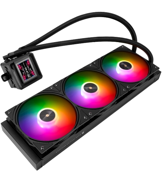 Система жидкостного охлаждения Thermalright Frozen Warframe SE 360 ARGB Soc-AM5/AM4/1151/1200/2066/2011/1700 черный 4-pin 29.6dB Al LCD Ret (F-WFRAME-SE-360-BL-ARGB)