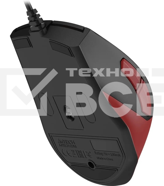 Мышь проводная A4Tech Fstyler FM45S Air красный/черный, 2400 dpi, USB, кнопки - 7