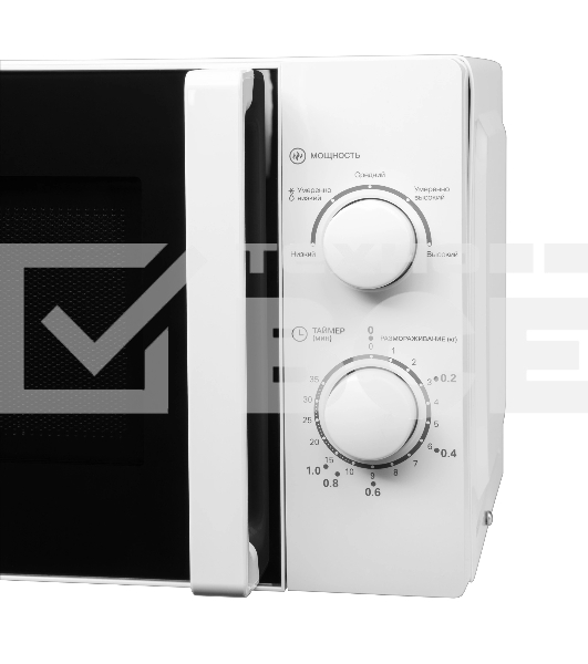 Микроволновая печь Hyundai HYM-M2068 белый, 20 л, 700 Вт, переключатели - поворотный механизм