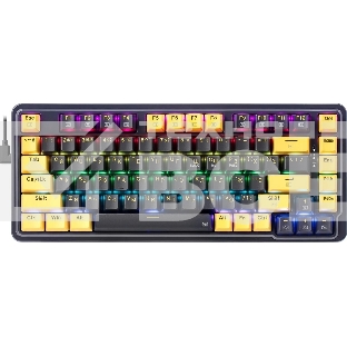 Игровая клавиатура REDRAGON ELF черно-желтая (USB, Redragon+Melt Gold, 82 кл ., RGB)