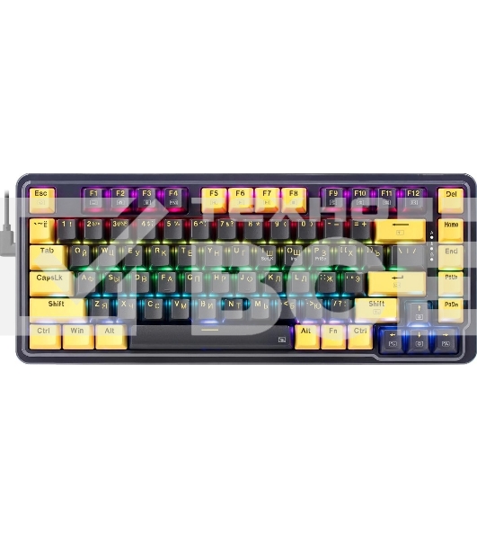 Игровая клавиатура REDRAGON ELF черно-желтая (USB, Redragon+Melt Gold, 82 кл ., RGB)