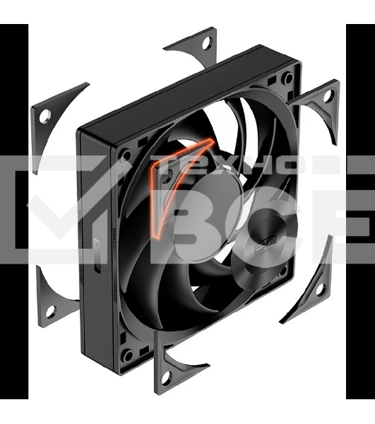 Кулер для ПК PCCooler F5R120 BK 3IN1 черный (120x120x25mm, 4-pin PWM, 46CFM, 26.88dBA, 1800RPM, 3pcs)