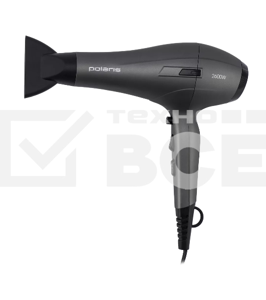 Фен Polaris PHD 2600ACi Salon Hair 2600Вт серый