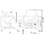 Кресло компьютерное Бюрократ CH-380SL сливовый Italia 23, крестовина металл хром, фото11