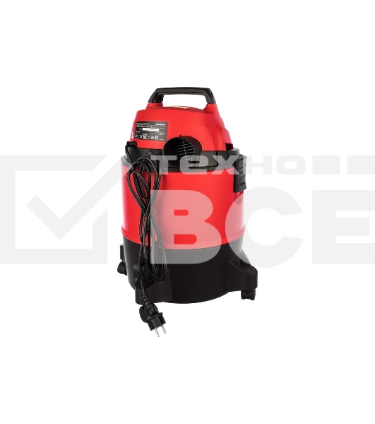 Строительный пылесос Einhell TC-VC 1825 (2342430) красный, 1250 Вт, уборка сухая/влажная, пылесборник мешок/контейнер, 25 л