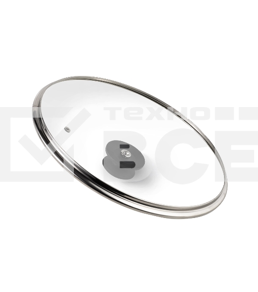 Крышка LARA LR01-99 28 см стеклянная универсальная, стильная ручка