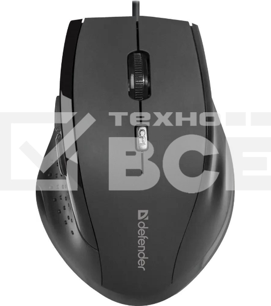 Мышь проводная Defender Accura MM-362 черный, 1600 dpi, USB, кнопки - 6