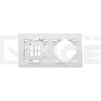 Рамка 2-м Минск горизонтальная белый Basic EKF ERM-G-302-10, фото 1