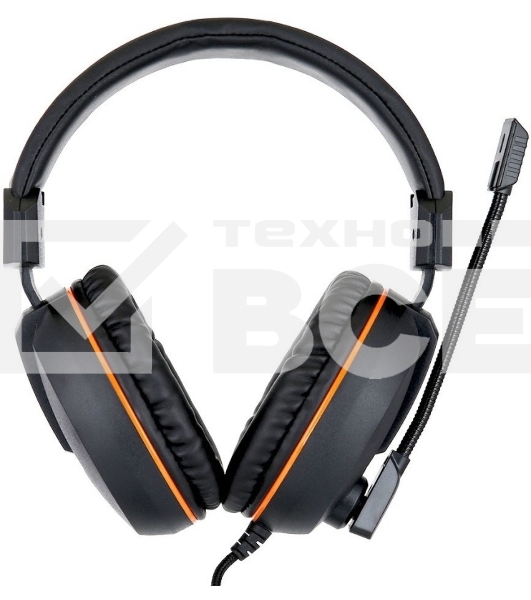 Наушники Gembird MHS-G100 'Survarium'черный/оранжевый рег. громкостиоткл. миккабель 2.5м