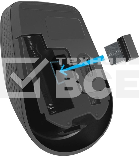 Мышь беспроводная Defender Tiana MB-055 черный, 1000 dpi, радиоканал, USB, кнопки - 3