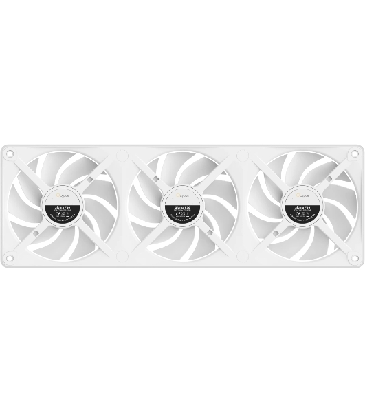 Вентилятор для корпуса Ocypus Sigma F36 WH ARGB, 3x120x120x25mm, 4-PIN PWM, 500-2200 RPM, 36 DBA MAX, FLUID DYNAMIC BEARING