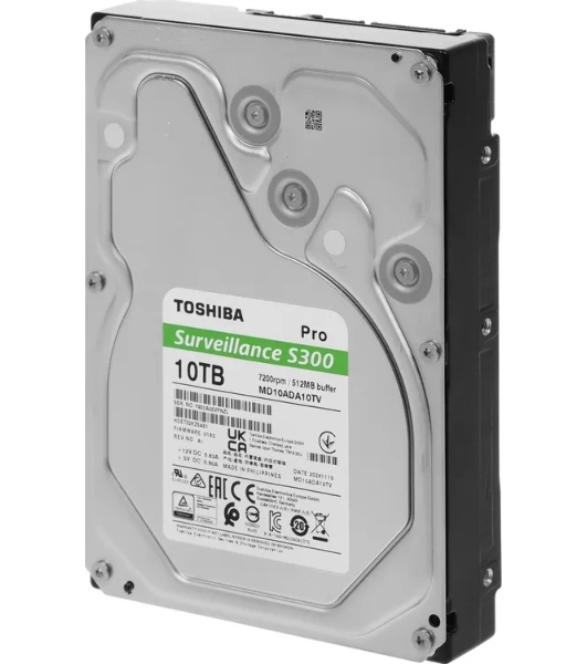 Жесткий диск HDD Toshiba S300 Pro 10Tb 7200rpm SATA III 512Mb 3.5'