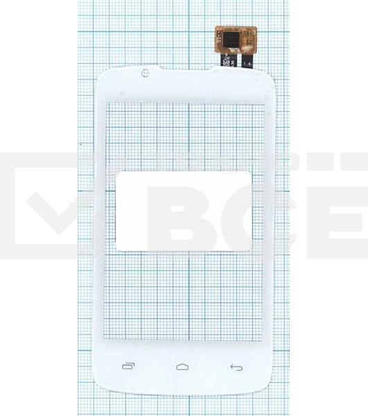 Сенсорное стекло (тачскрин) для Fly IQ436 Era Nano 3, белое