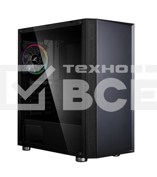 Компьютерный корпус ZALMAN R2 (3xUSB, 2xAudio, 20мм FAN, прозрачная стенка-закаленное стекло, ATX, без БП)