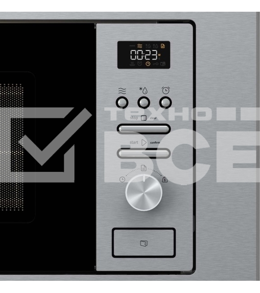 Микроволновая печь встраиваемая Gorenje BM201AG1X нержавеющая сталь, 20 л, 800 Вт, переключатели - поворотный механизм/кнопки