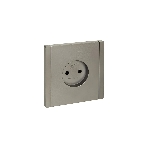 Розетка IEK FORTE&PIANO FP518 без заземления винтовое крепление 10А сталь, фото 1